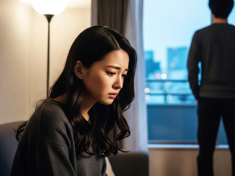 彼氏と悩むAV女優