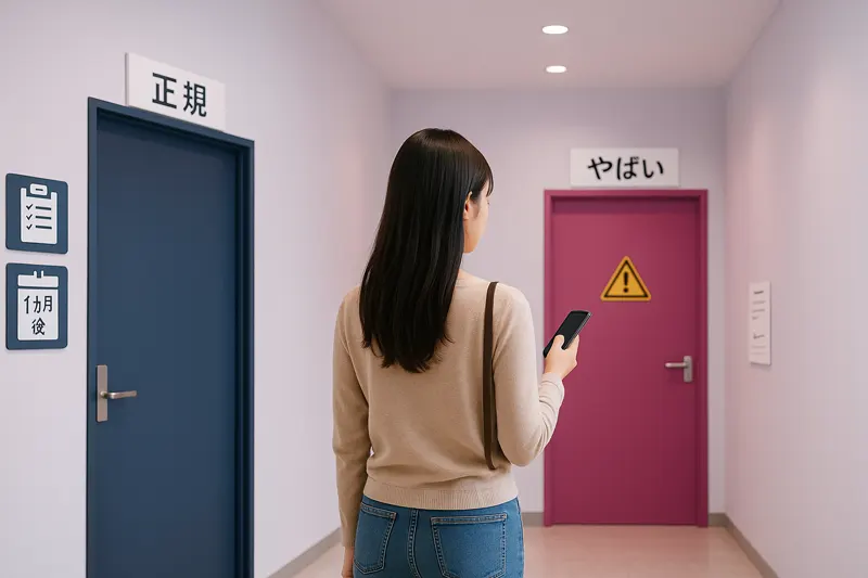やばいAV事務所と正規のAV事務所のイメージ