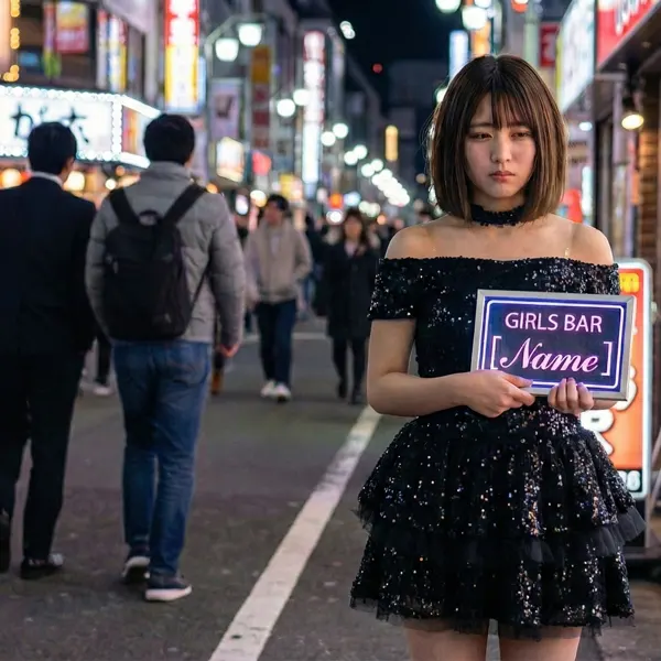 外に立つガルバの女性