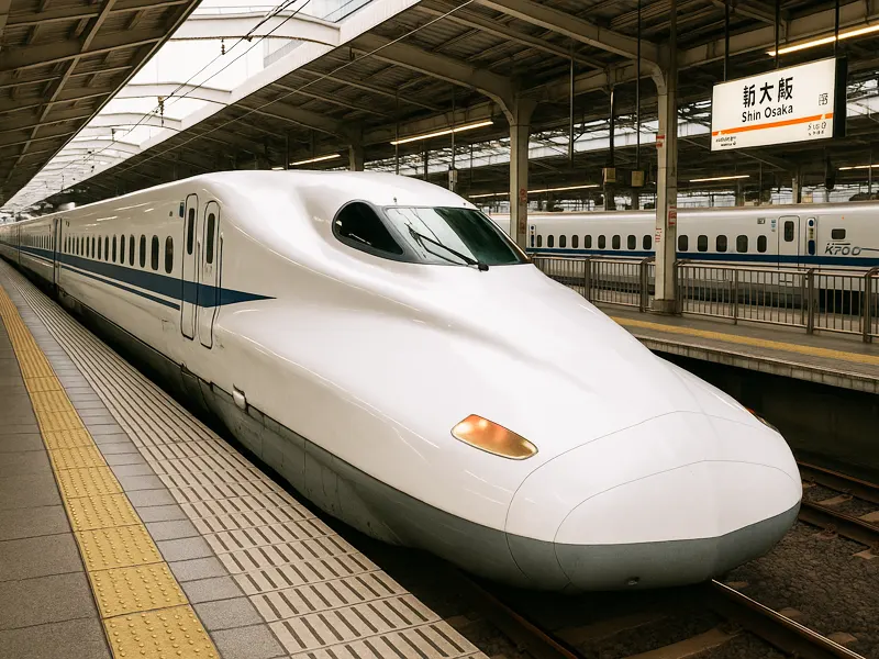 AV女優が撮影のために新大阪駅から新幹線で移動するイメージ画像